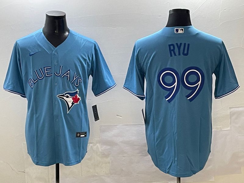 Men Toronto Blue Jays #99 Ryu Light Blue Game 2025 Nike MLB Jersey style 1->philadelphia eagles->NFL Jersey